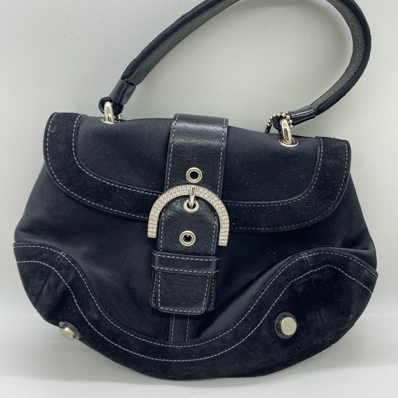 coach black evening bag